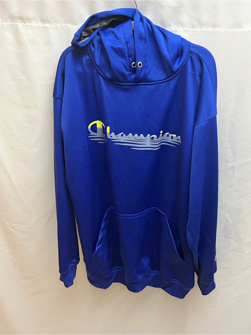 Champion Men’s 2XL Royal Blue Performance Pullover Hoodie Logo
